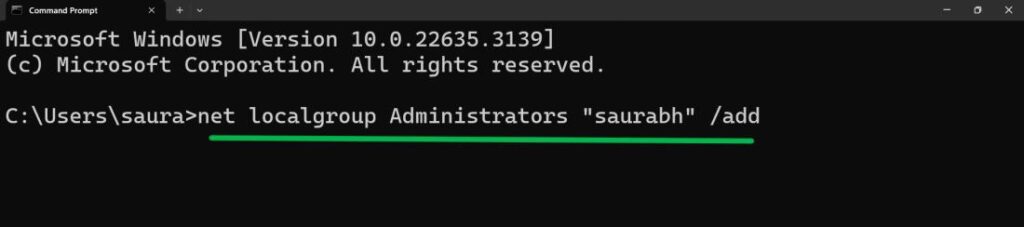 Admin@localhost Windows สอนวิธีการเปลี่ยนผู้ดูแลระบบใน Windows 11